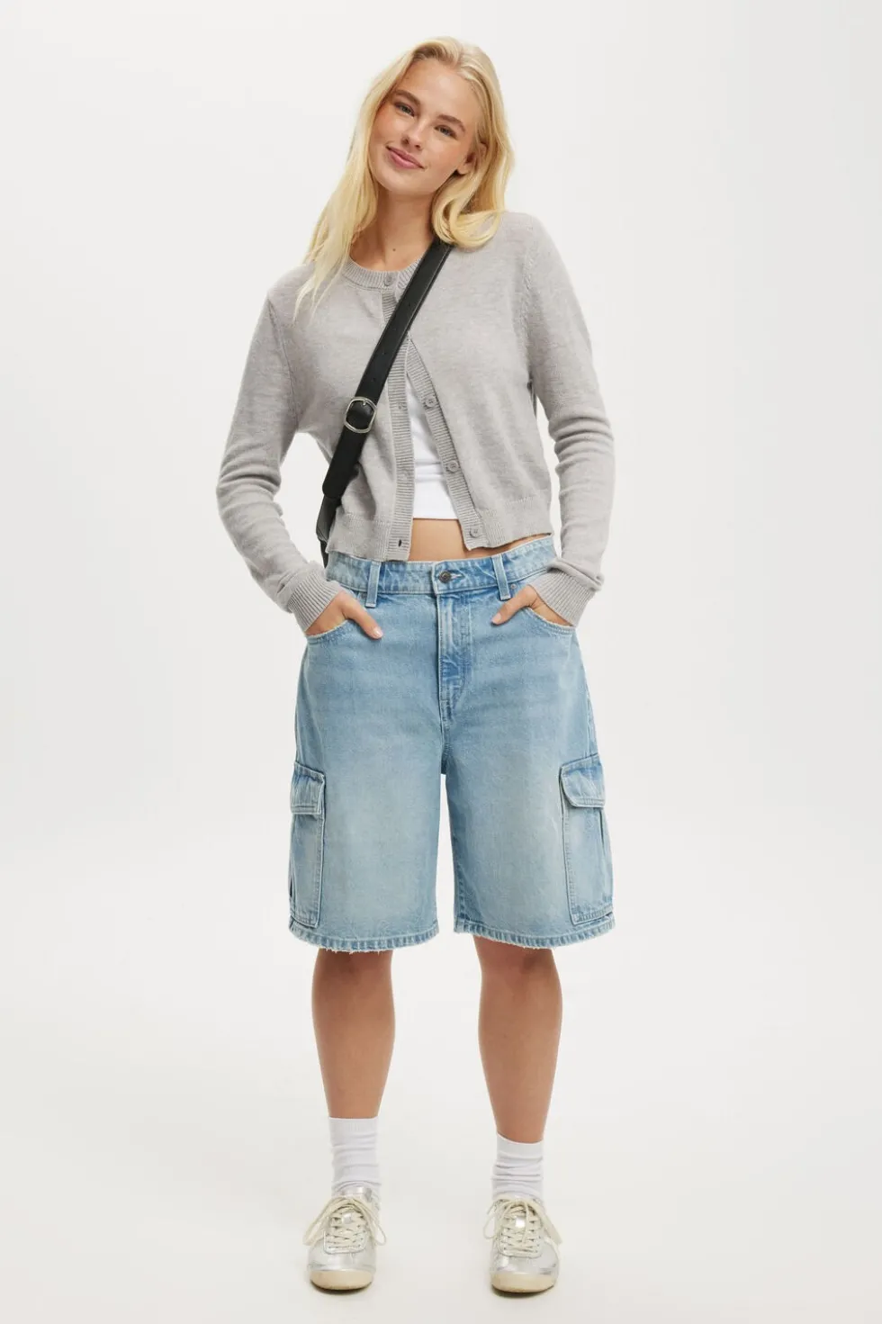 Super Baggy Cargo Denim Jort