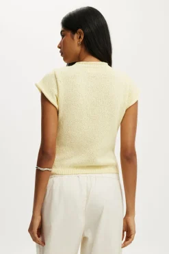 Textured Shortsleeve Knit Top