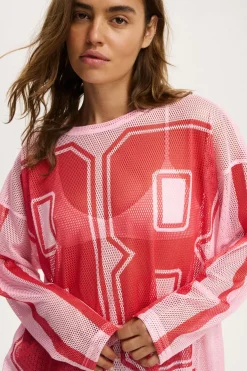 The Long Sleeve Mesh Graphic Tee