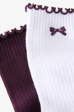 The Perfect Pair Frill Rib Crew Sock 2Pk