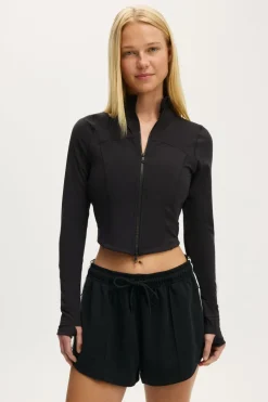 Ultra Soft Contour Long Sleeve Zip Through