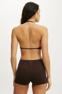 Ultra Soft Halter Open Back Crop