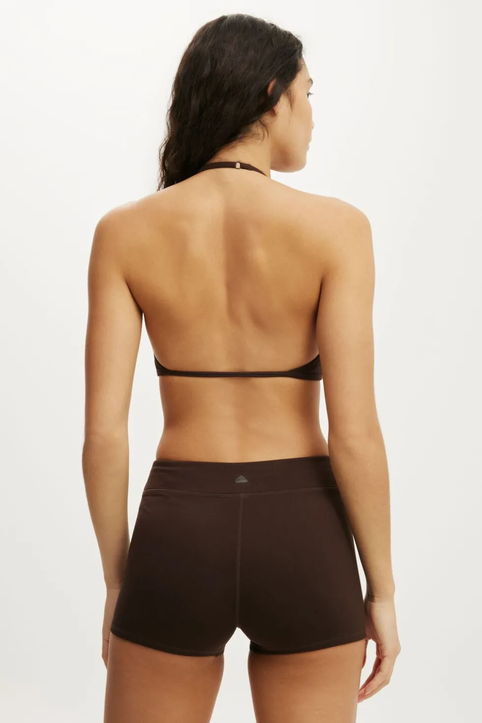 Ultra Soft Halter Open Back Crop