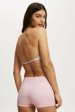 Ultra Soft Halter Open Back Crop
