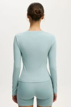 Ultra Soft Plunge Front Long Sleeve