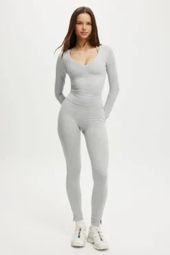 Ultra Soft Plunge Front Long Sleeve