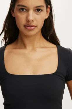 Ultra Soft Square Neck Fitted Tshirt