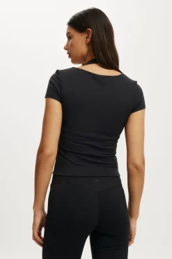 Ultra Soft Square Neck Fitted Tshirt