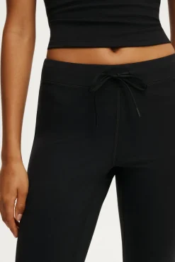 Ultra Soft Tie Front Cropped Kick Flare