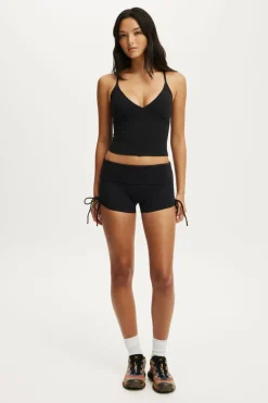 Ultra Soft Tie Side Roll Over Micro Short