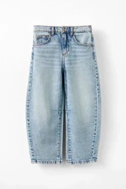 Unisex Barrel Leg Denim Jean