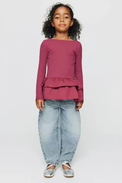 Unisex Barrel Leg Denim Jean