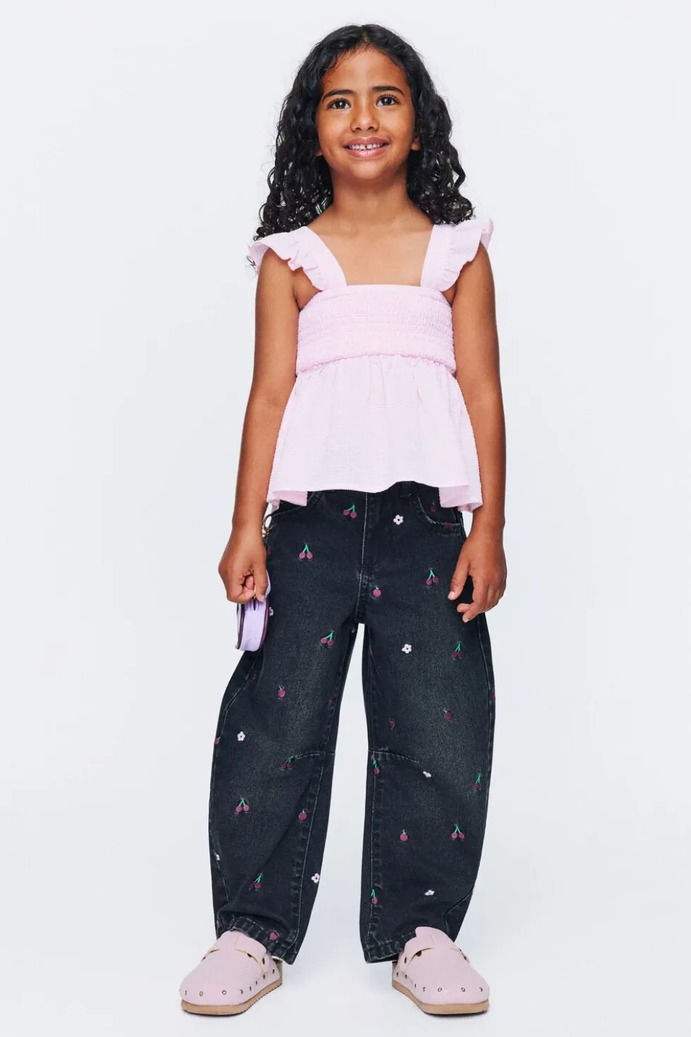 Unisex Barrel Leg Denim Jean