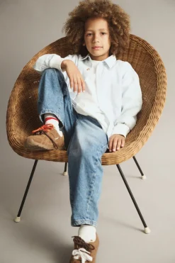 Unisex Barrel Leg Denim Jean