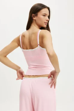 Waffle Baby Lock Square Neck Cami