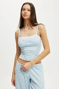 Waffle Baby Lock Square Neck Cami