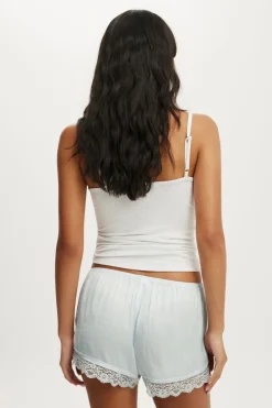 Washed Satin Lace Short