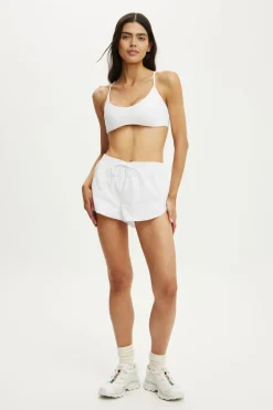 Woven Dolphin Hem Micro Short