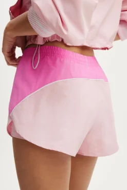 Woven Dolphin Hem Micro Short