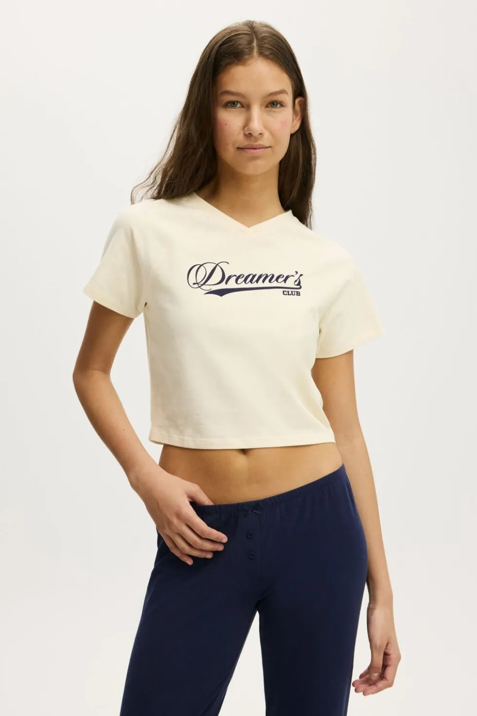 Yale Soft V Neck Sleep Tee