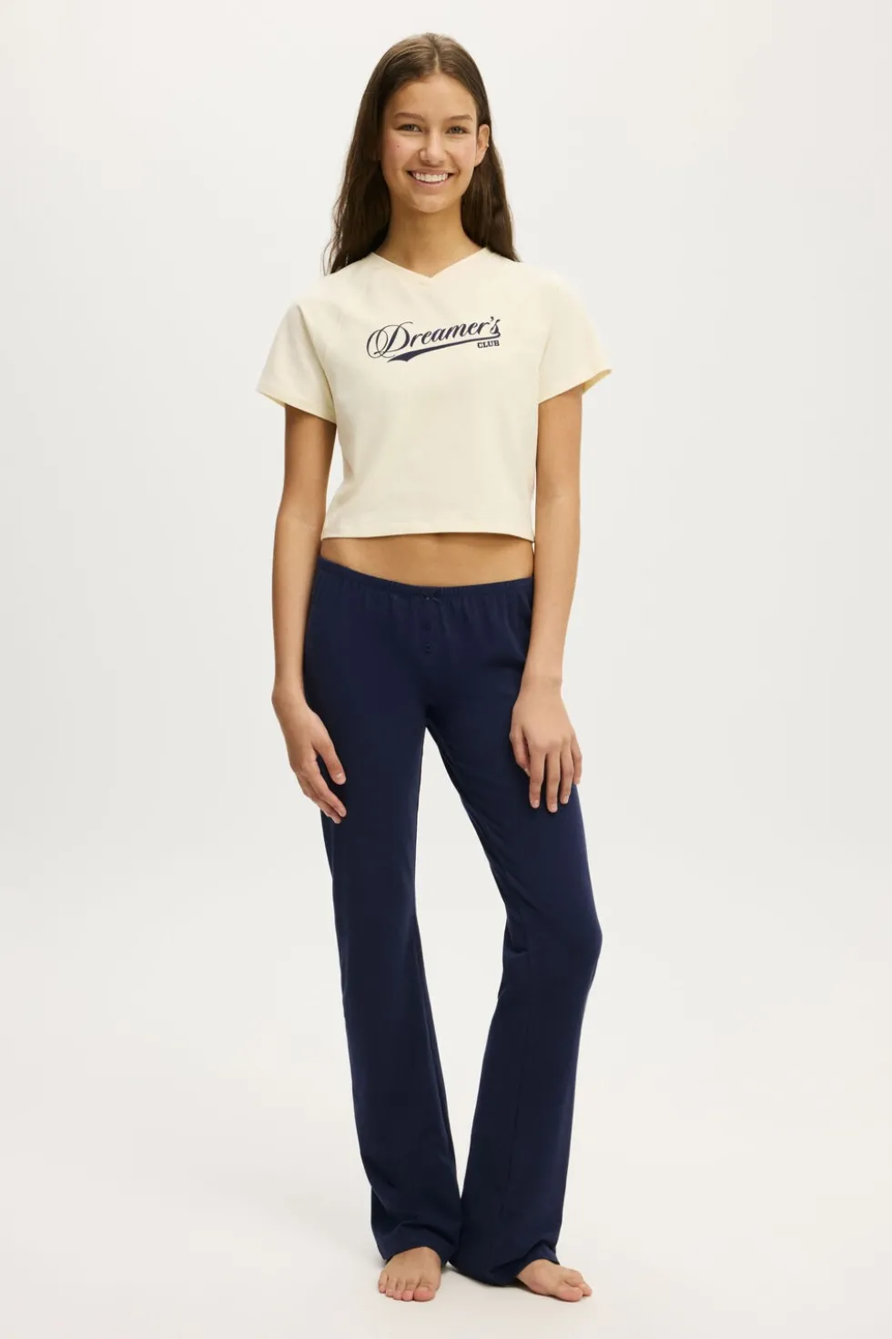 Yale Soft V Neck Sleep Tee